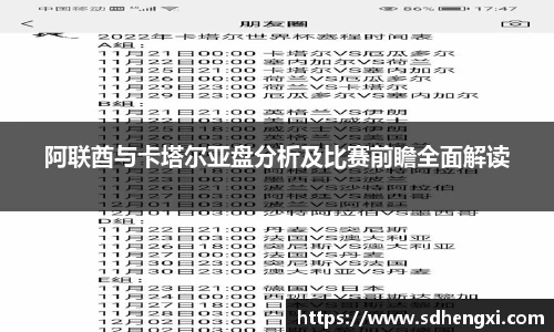 阿联酋与卡塔尔亚盘分析及比赛前瞻全面解读